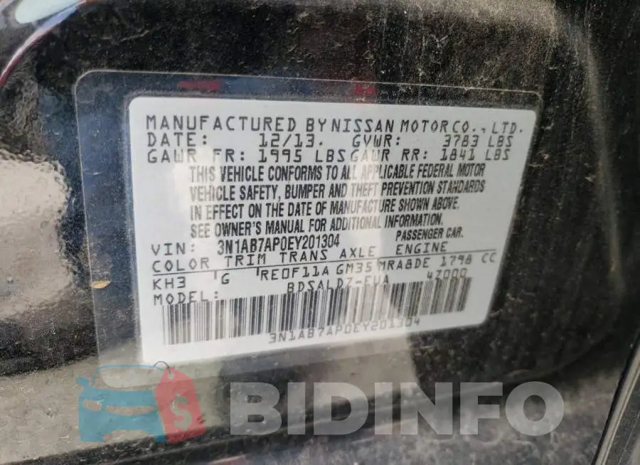 3N1AB7AP0EY201304 Photo# 12