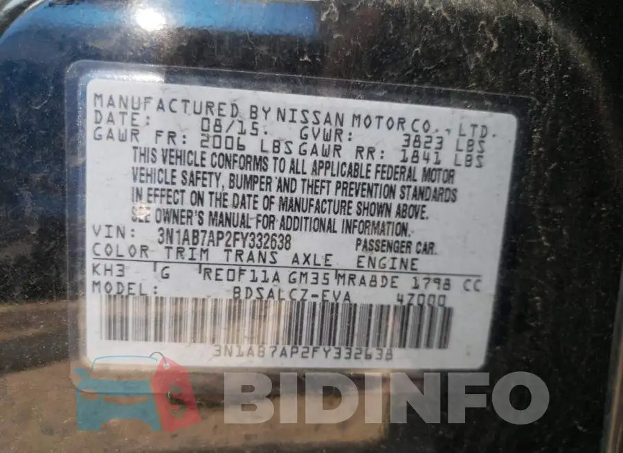 3N1AB7AP2FY332638 Photo# 13