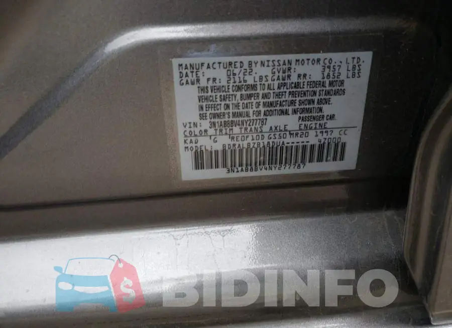 3N1AB8BV4NY277787 Photo# 12
