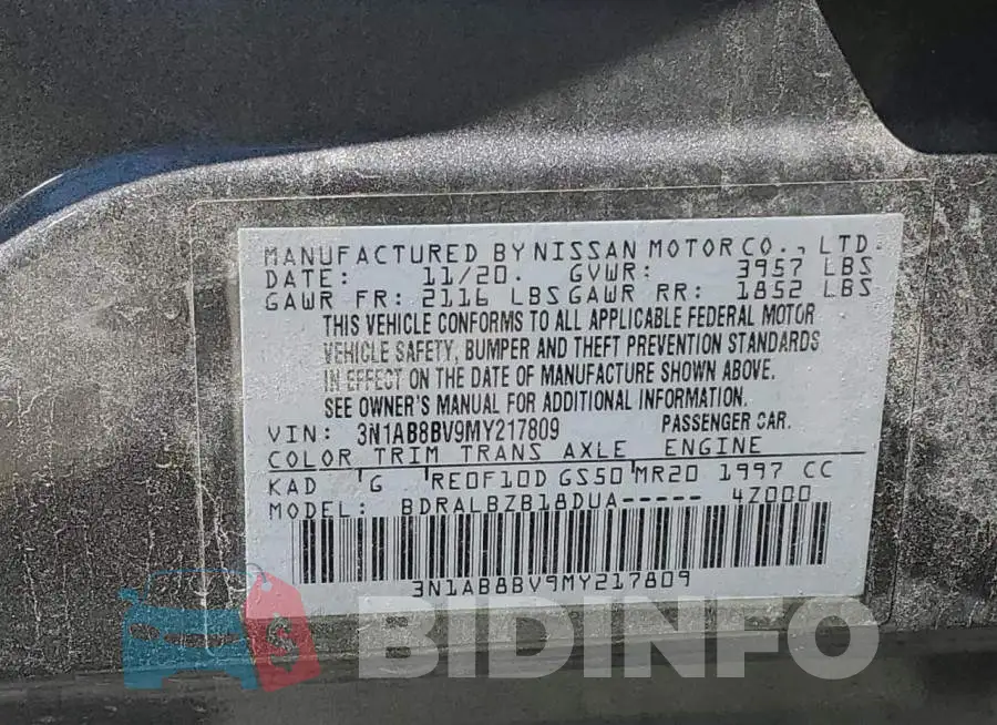 3N1AB8BV9MY217809 Photo# 12