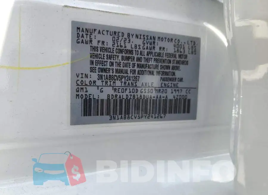 3N1AB8CV5PY241267 Photo# 12