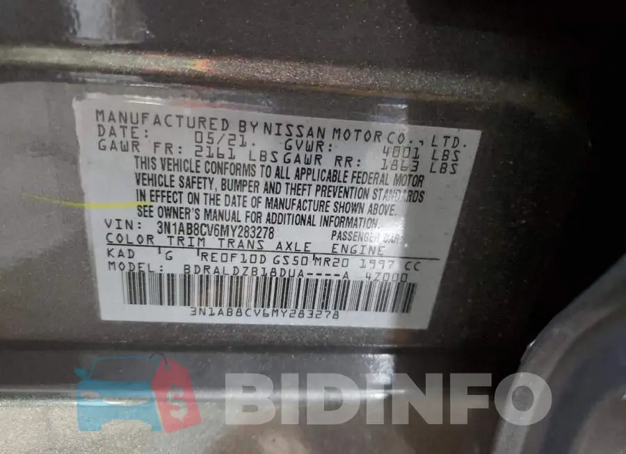 3N1AB8CV6MY283278 Photo# 13