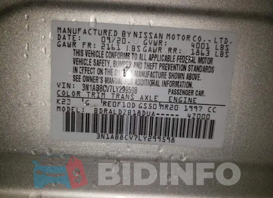 3N1AB8CV7LY299598 Photo# 12