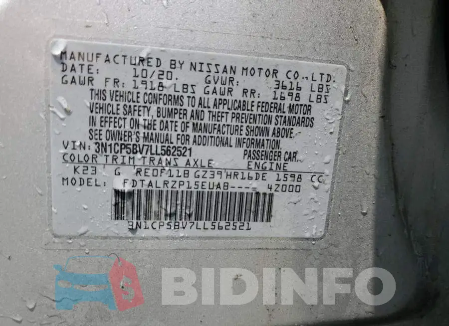 3N1CP5BV7LL562521 Photo# 12