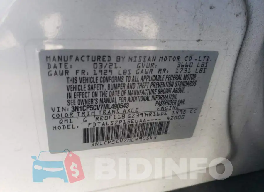 3N1CP5CV7ML490543 Photo# 13