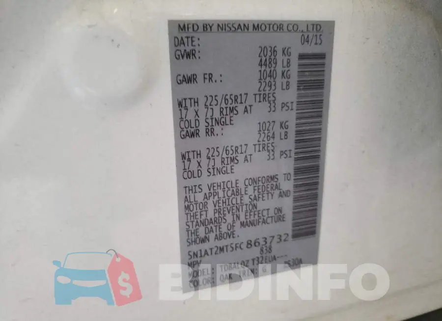 5N1AT2MT5FC863732 Photo# 13