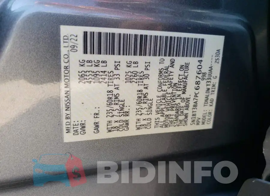 5N1BT3BA7PC687604 Photo# 13