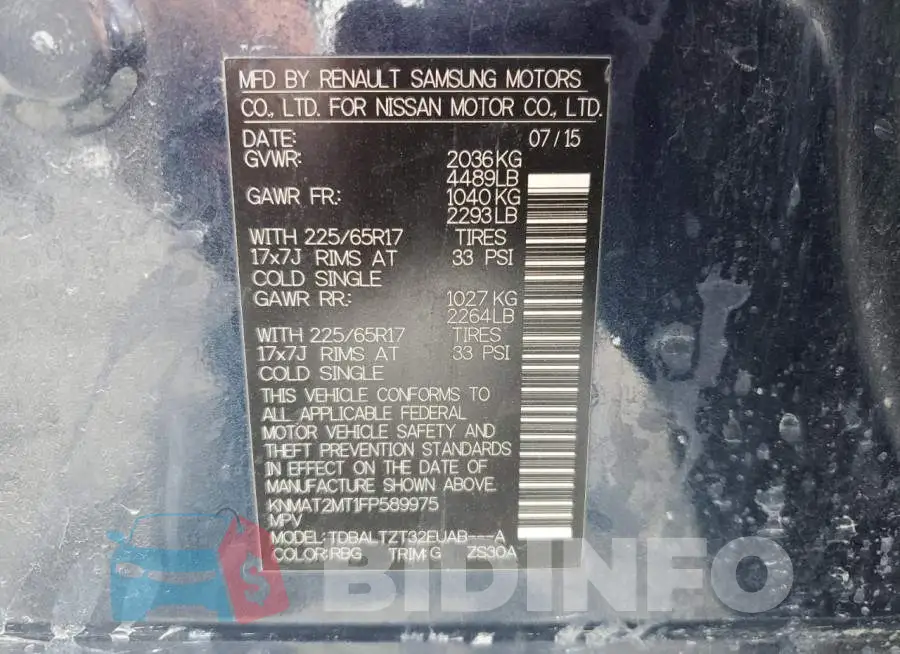KNMAT2MT1FP589975 Photo# 13