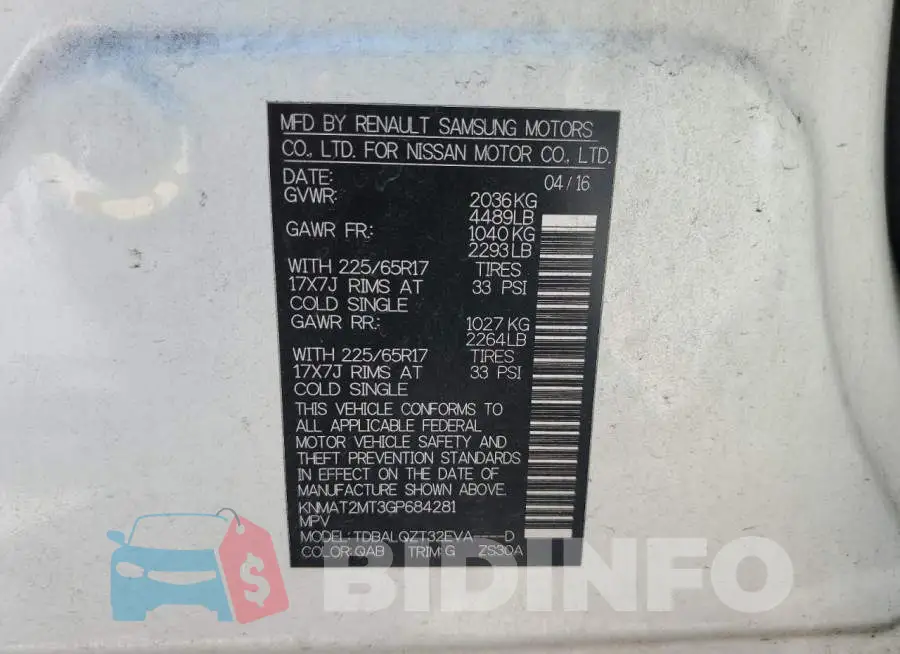 KNMAT2MT3GP684281 Photo# 12