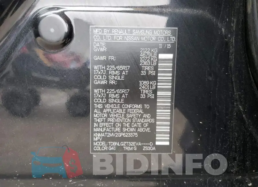 KNMAT2MV2GP623375 Photo# 13
