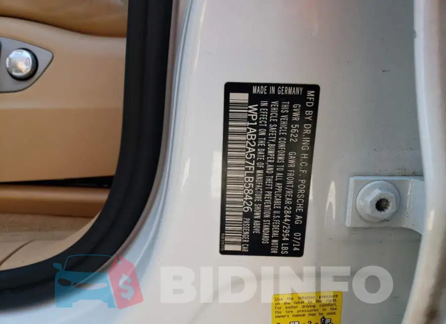 WP1AB2A57FLB58426 Photo# 13