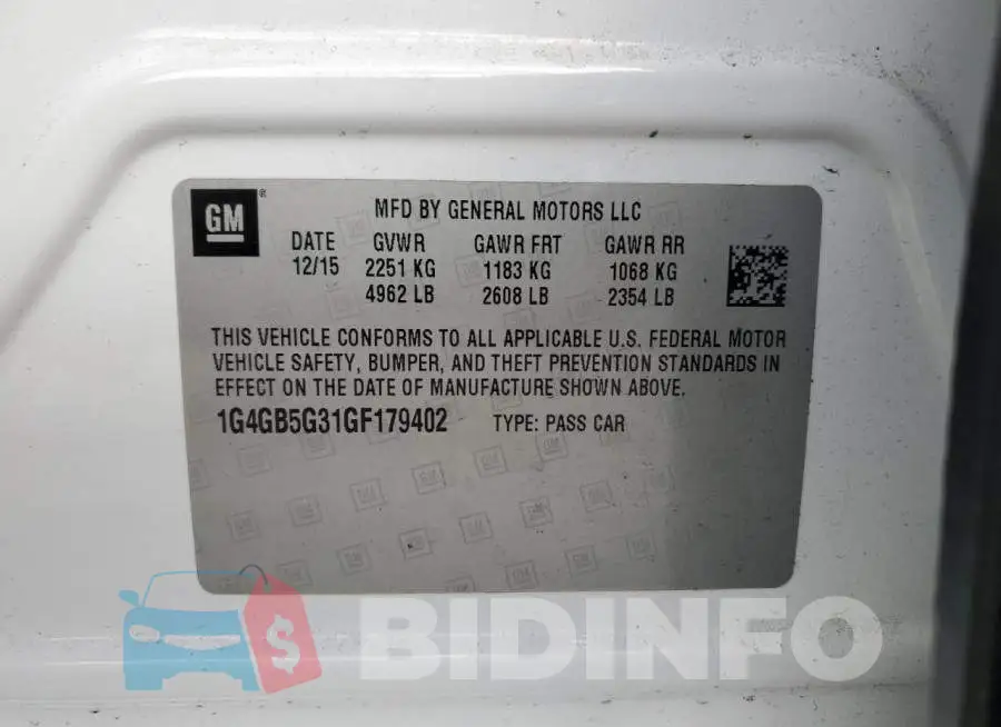 1G4GB5G31GF179402 Photo# 12