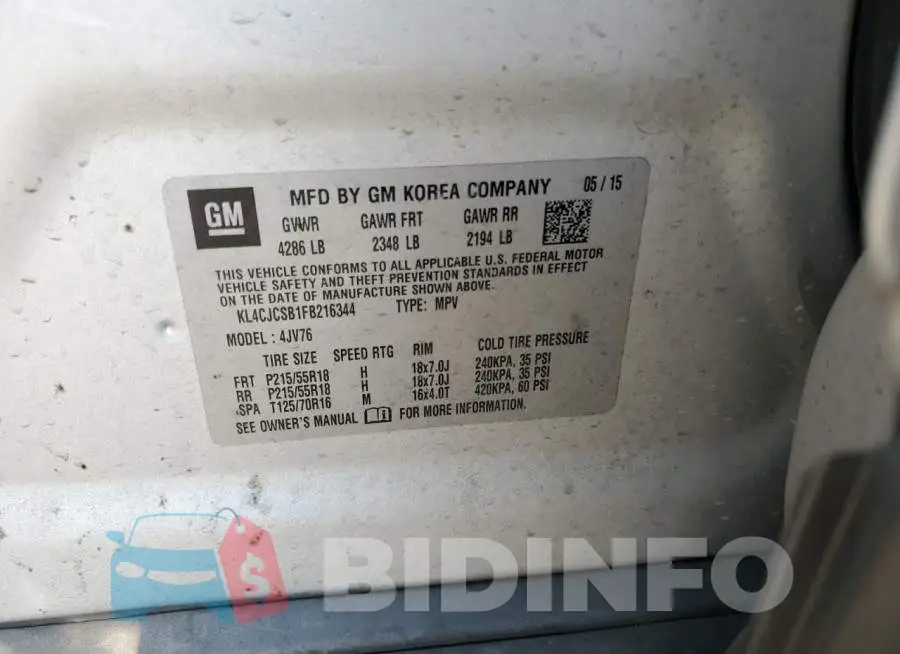KL4CJCSB1FB216344 Photo# 13