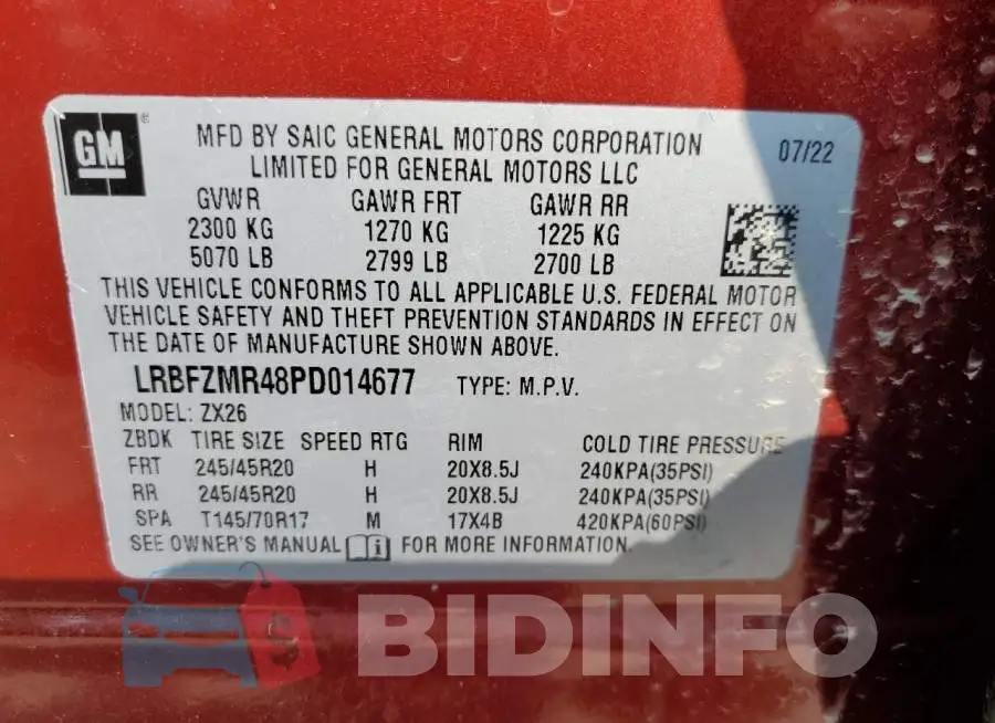 LRBFZMR48PD014677 Photo# 13