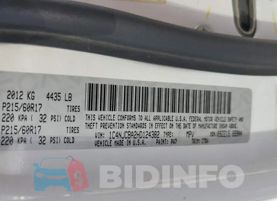 1C4NJCBA2HD124382 Photo# 13