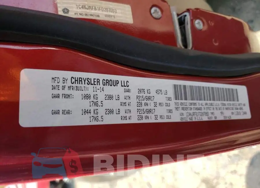 1C4NJRFB1FD207093 Photo# 13