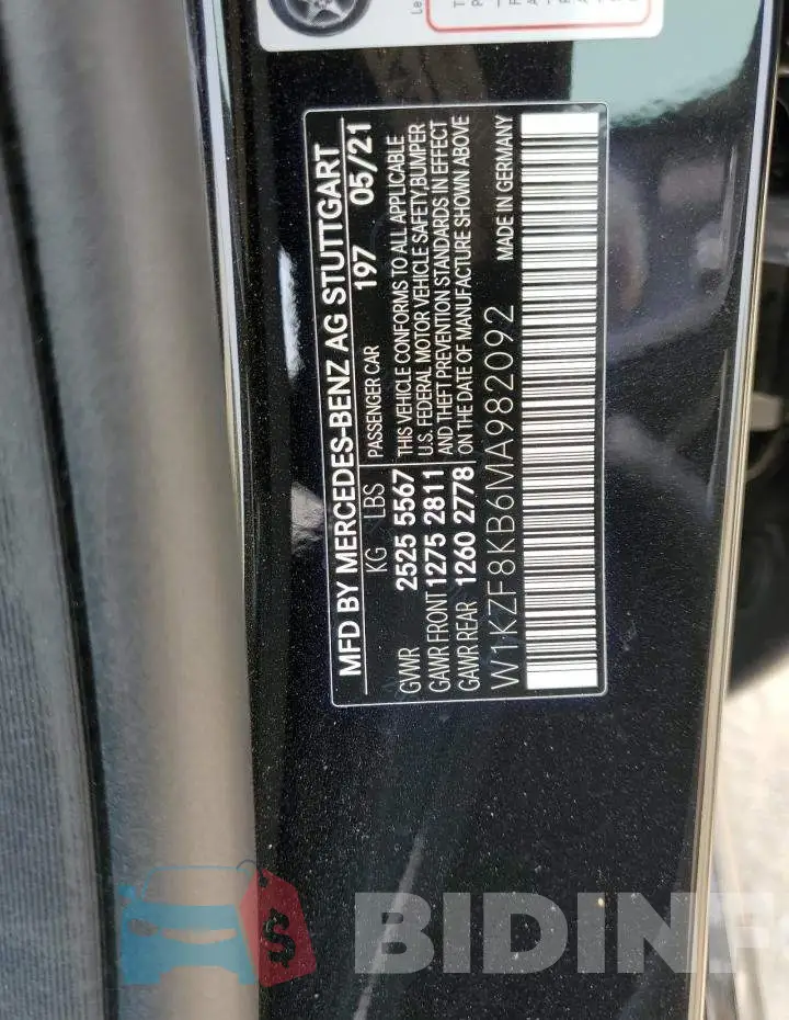 W1KZF8KB6MA982092 Photo# 13