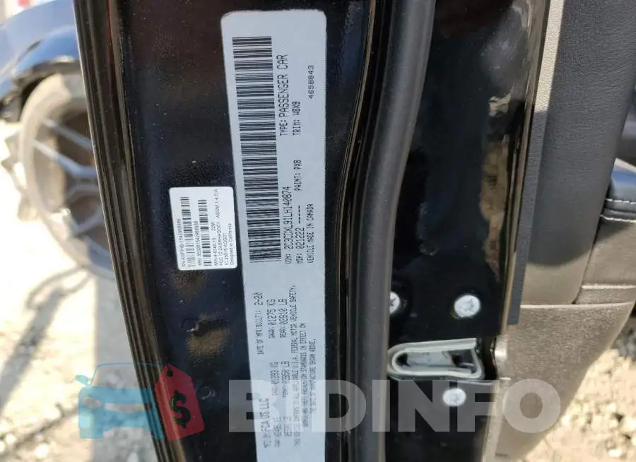 2C3CDXL91LH140874 Photo# 12