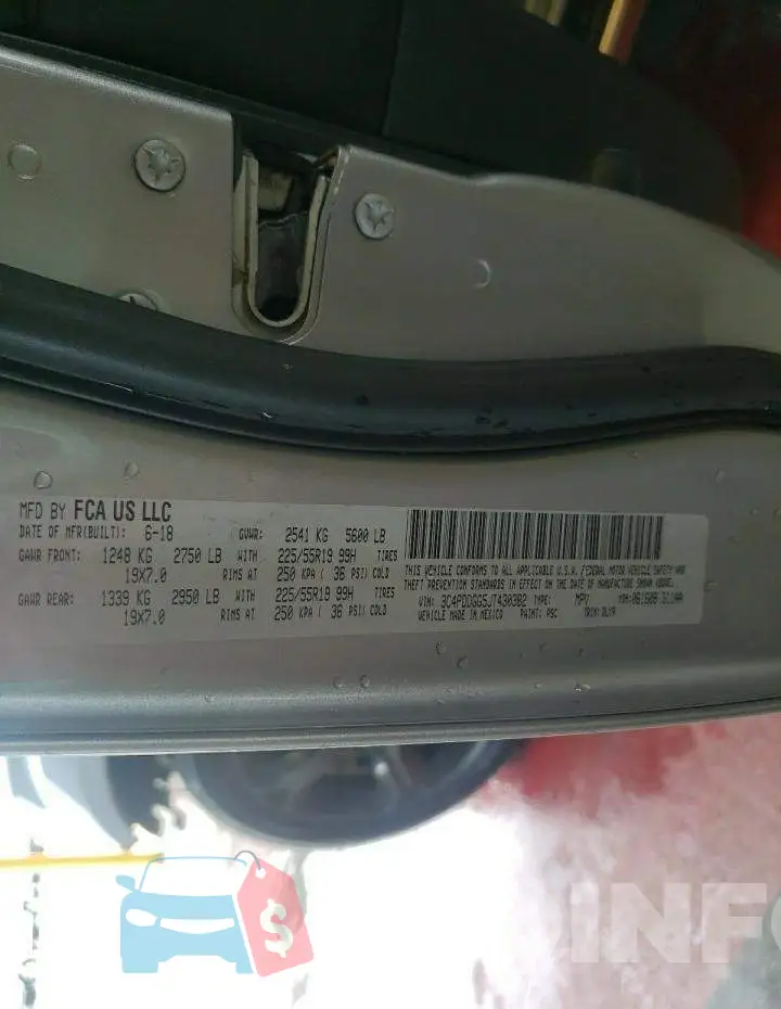3C4PDDGG5JT430382 Photo# 14