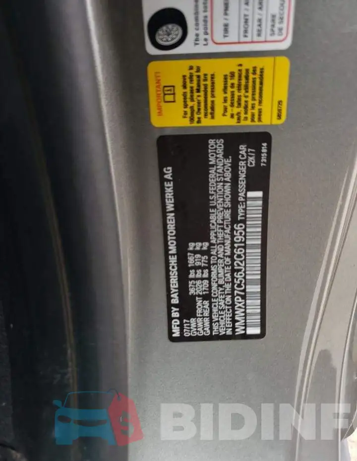 WMWXP7C56J2C61956 Photo# 12