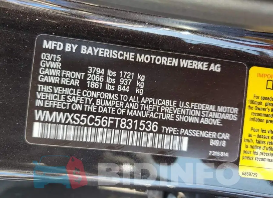 WMWXS5C56FT831536 Photo# 13