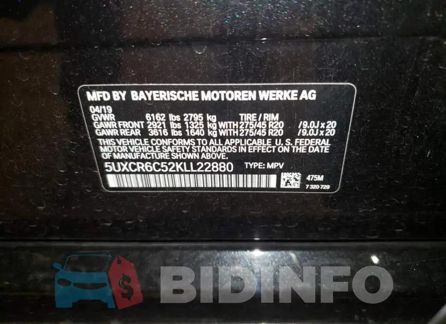 5UXCR6C52KLL22880 Photo# 12