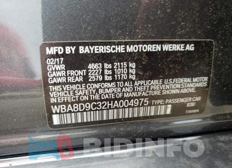 WBA8D9C32HA004975 Photo# 12