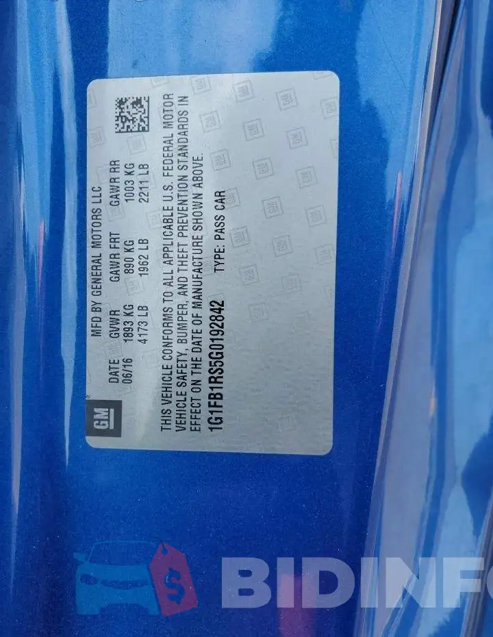 1G1FB1RS5G0192842 Photo# 13