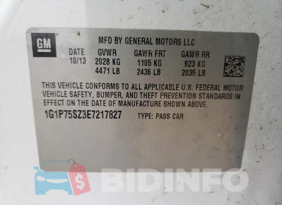 1G1P75SZ3E7217827 Photo# 12