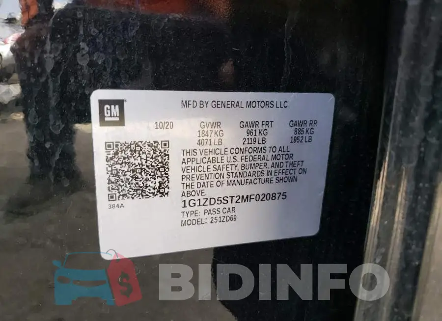 1G1ZD5ST2MF020875 Photo# 12