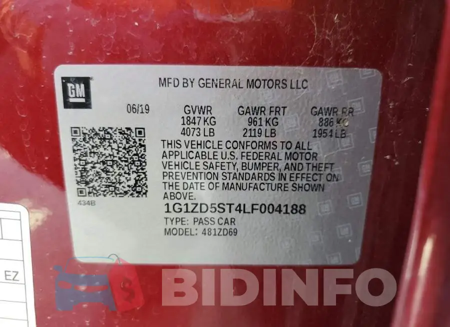1G1ZD5ST4LF004188 Photo# 12