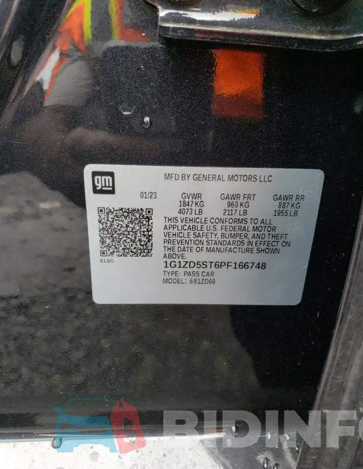1G1ZD5ST6PF166748 Photo# 12