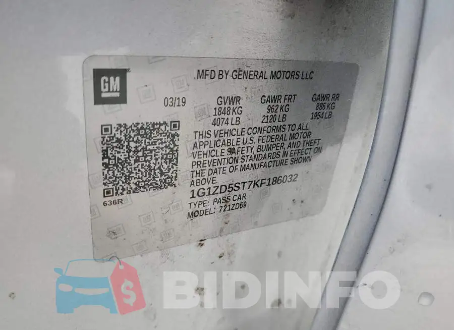 1G1ZD5ST7KF186032 Photo# 12