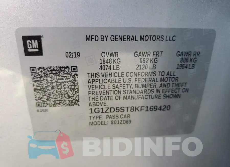 1G1ZD5ST8KF169420 Photo# 13