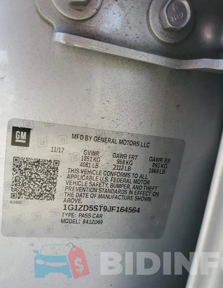 1G1ZD5ST9JF164564 Photo# 12