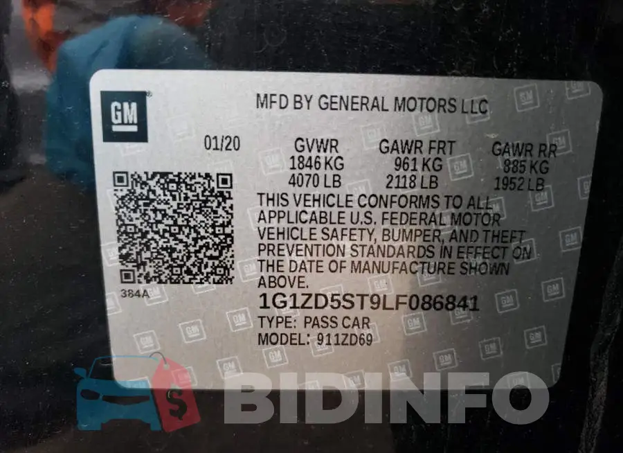 1G1ZD5ST9LF086841 Photo# 12