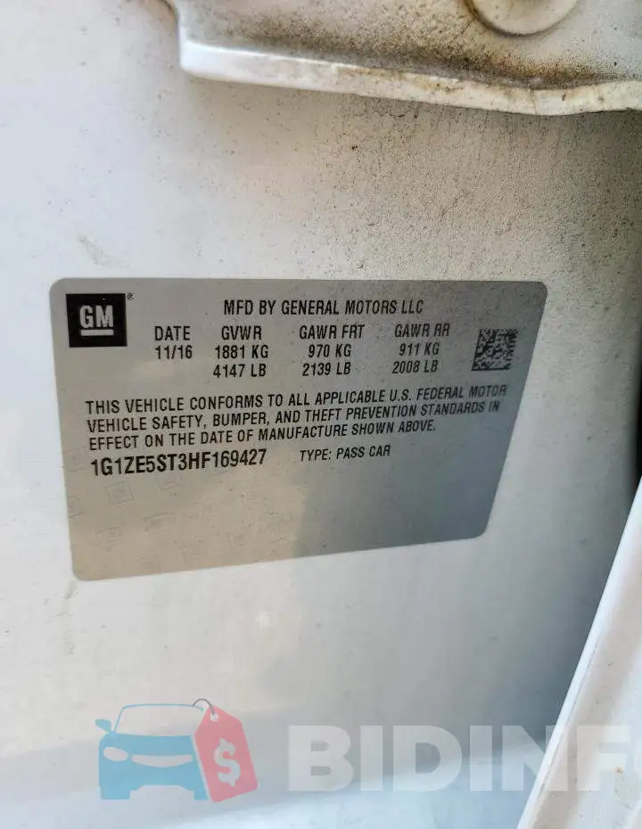 1G1ZE5ST3HF169427 Photo# 13