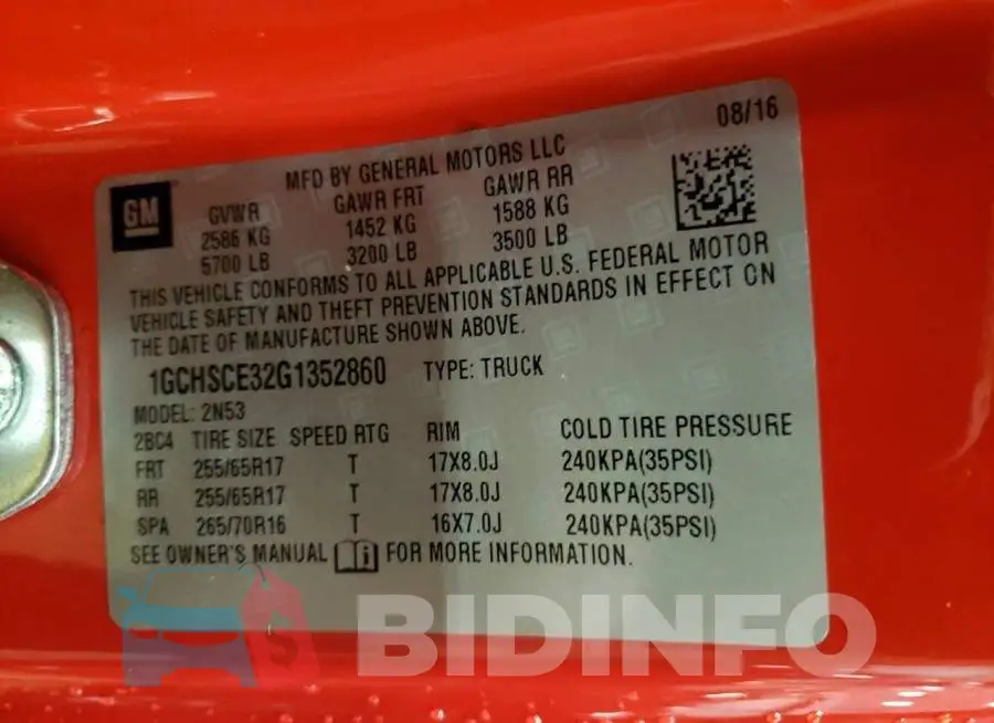 1GCHSCE32G1352860 Photo# 12