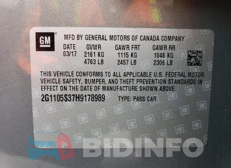 2G1105S37H9178989 Photo# 12