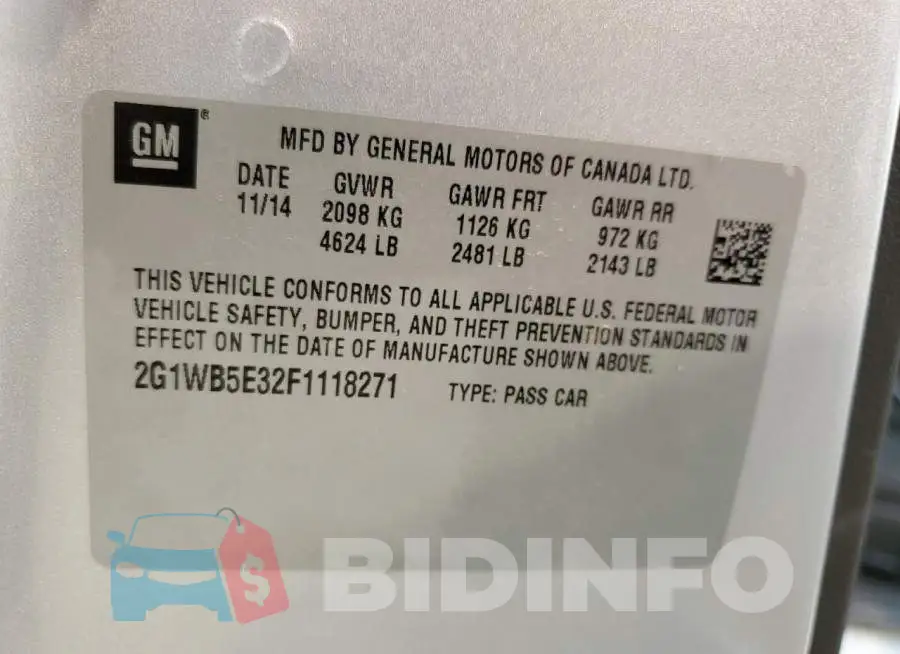 2G1WB5E32F1118271 Photo# 12