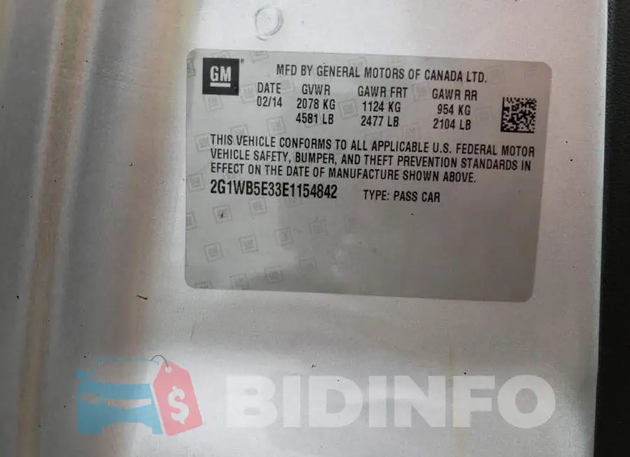 2G1WB5E33E1154842 Photo# 12