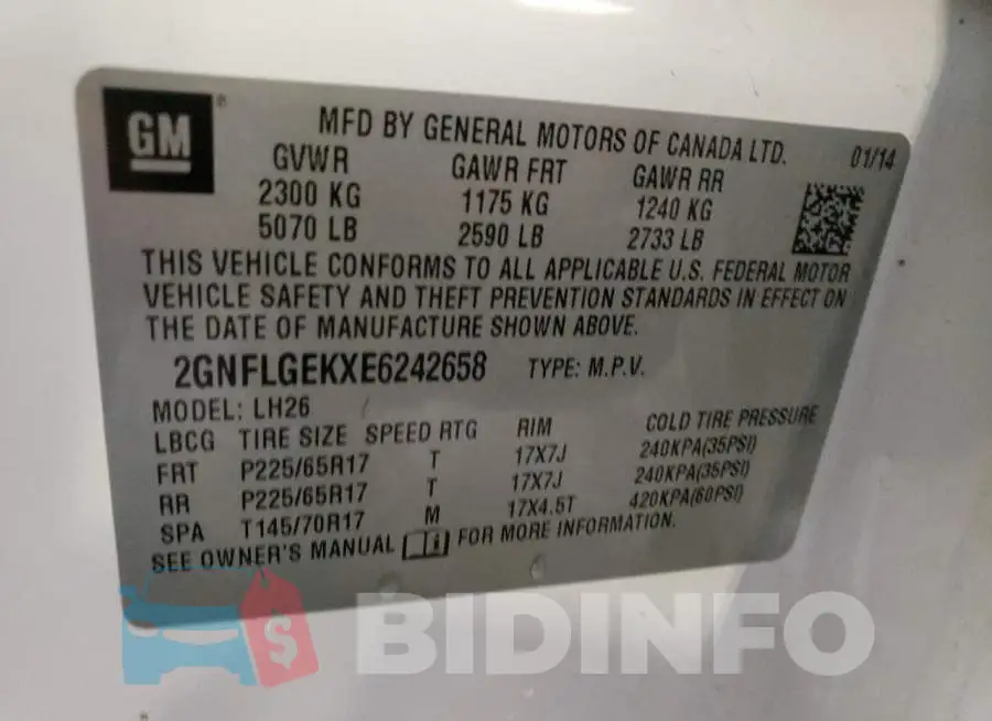 2GNFLGEKXE6242658 Photo# 13