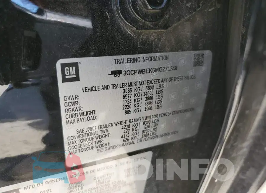 3GCPWBEK5MG271348 Photo# 12