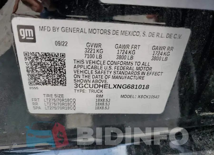 3GCUDHELXNG681018 Photo# 12