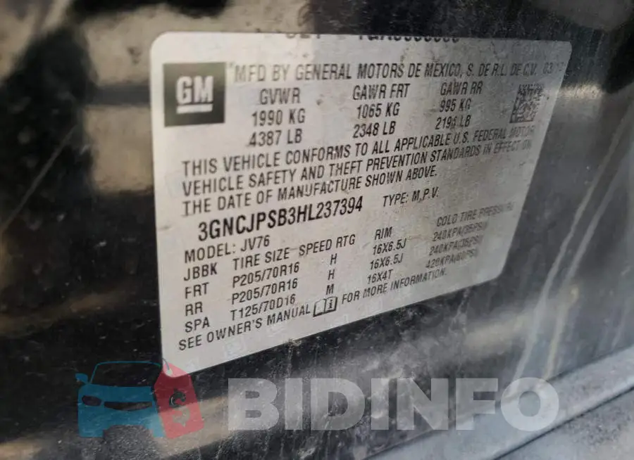 3GNCJPSB3HL237394 Photo# 12