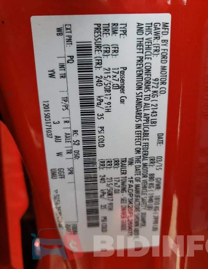 1FADP3K20FL269075 Photo# 12