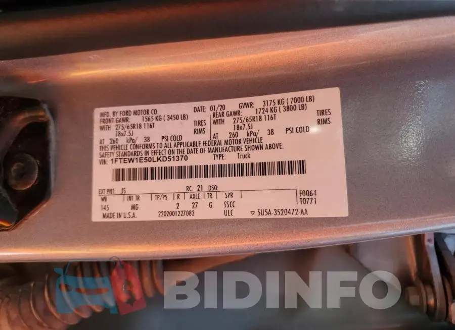 1FTEW1E50LKD51370 Photo# 12