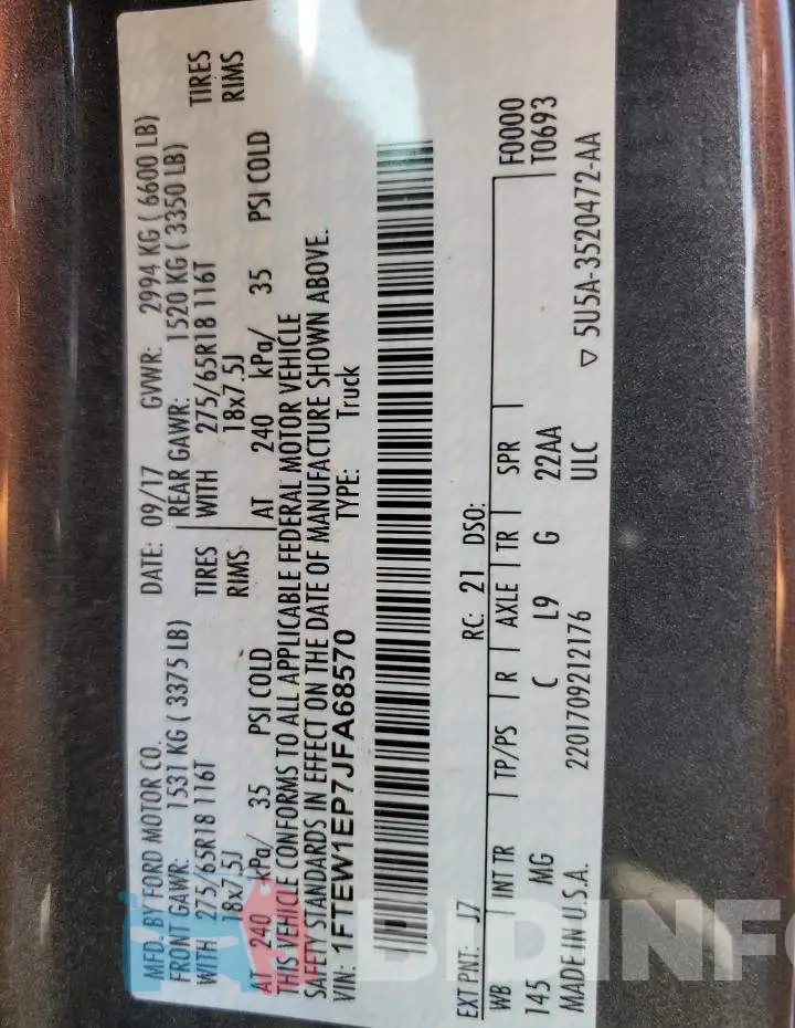1FTEW1EP7JFA68570 Photo# 12