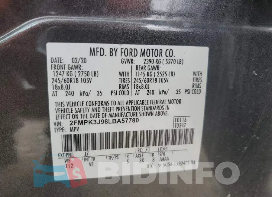 2FMPK3J98LBA57780 Photo# 14