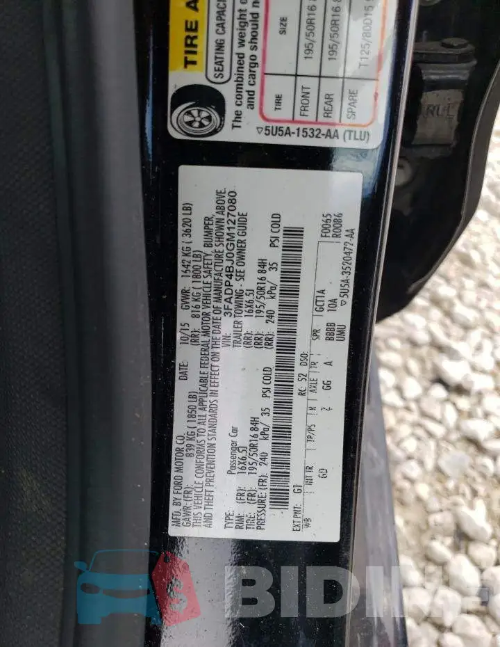 3FADP4BJ0GM127080 Photo# 13